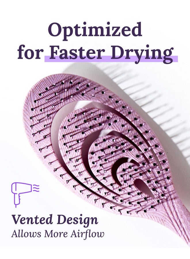Keranique Detangling Hair Brush for Women - Gentle Scalp Massaging Hairbrush for Women With Flexible Paddle - Detangler Brush for Thin, Thick, Curly, Straight, and All Other Womens Hair Types by Keranique - Image 4