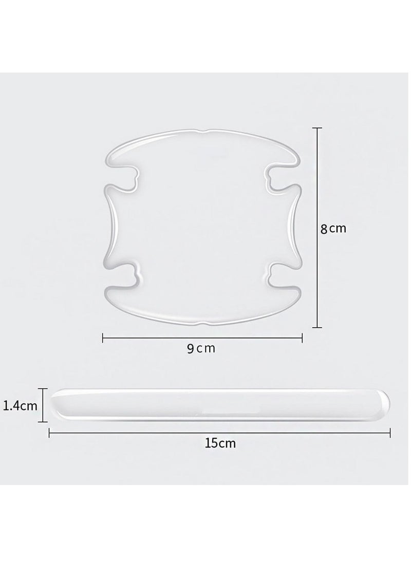 حامي مقبض باب السيارة فيلم شفاف مضاد للماء حامي وعاء باب السيارة 8 قطع - Image 3