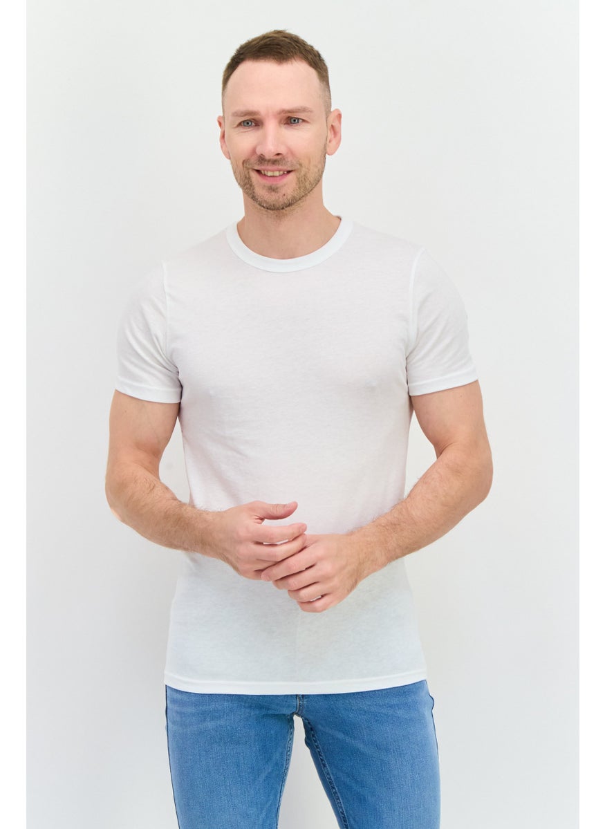 Men 3 Pack Crew Neck Short Sleeve Solid T Shirt, White - pzsku/Z6AA4EC83F1BB72353E54Z/45/_/1738073943/564dba08-3d6c-4e24-aada-7e8308b0e7c1