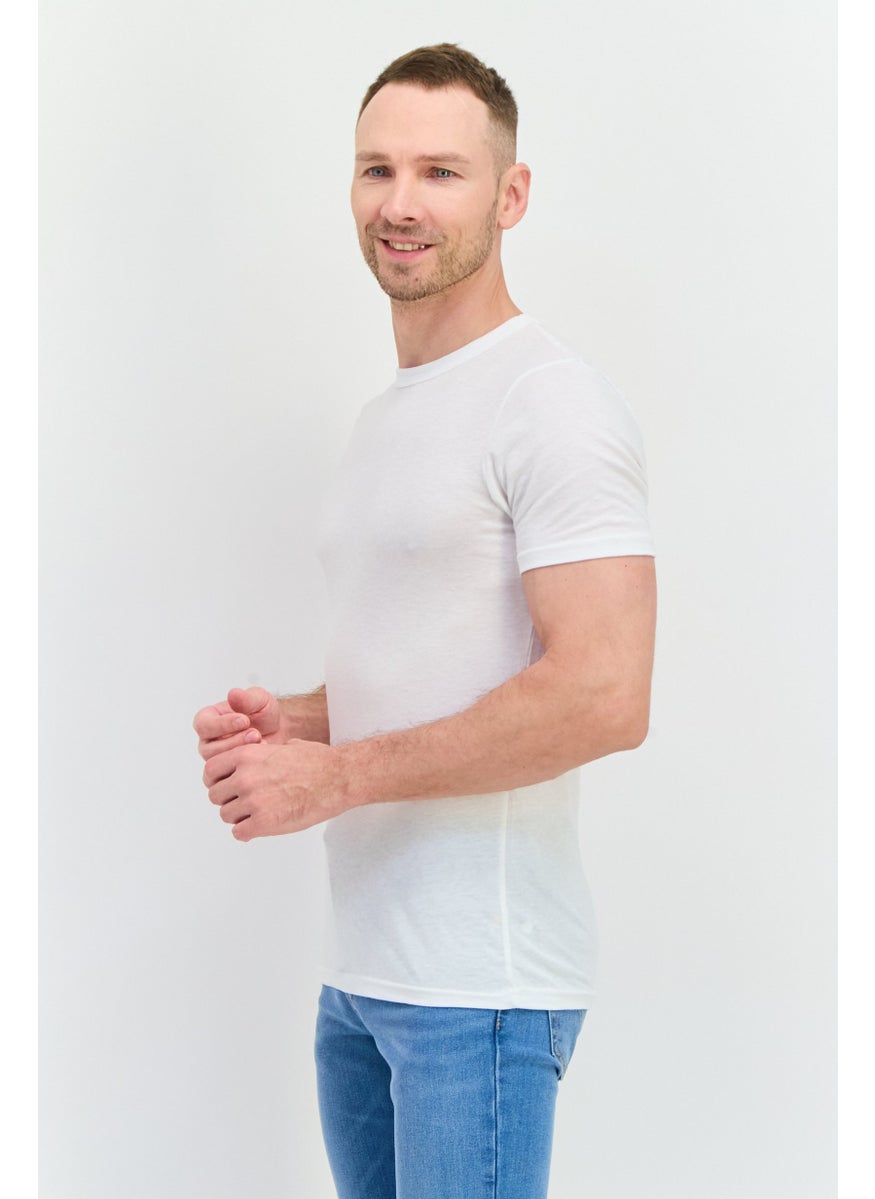 Men 3 Pack Crew Neck Short Sleeve Solid T Shirt, White - pzsku/Z6AA4EC83F1BB72353E54Z/45/_/1738073957/71cf809e-4aa9-4cc0-9aaa-f4930e73b118