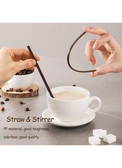 HS Coffee Stir Sticks Individual Wrapped, Disposable Coffee Straw Three-hole Design Stirring Rod Tea Beverage Stirrers Individually Hot Drinks For Party BBQ Camping Resturant, 100PCS 180MM  - Image 5