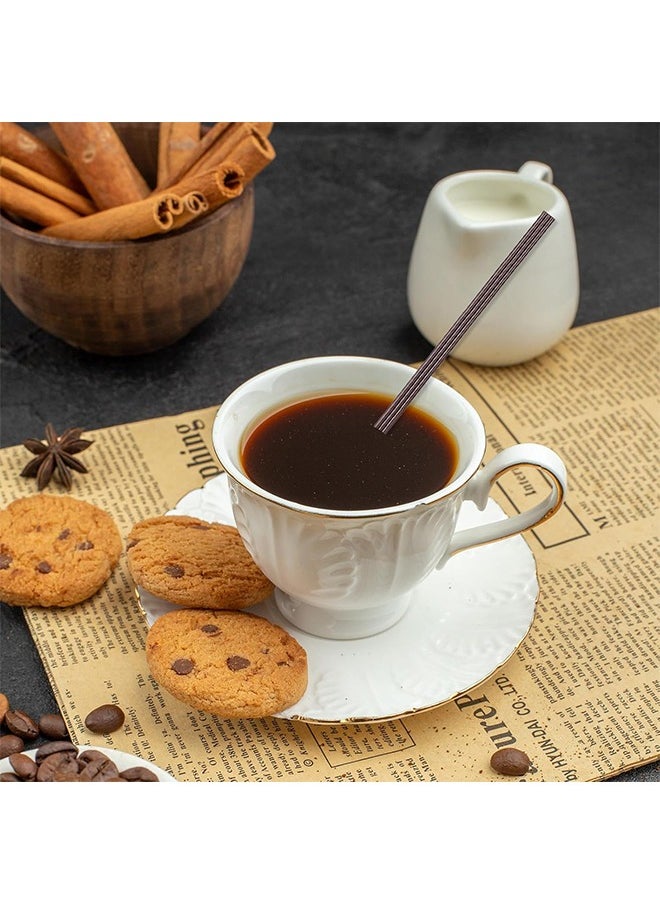 Coffee Stir Sticks Individual Wrapped, Disposable Coffee Straw Three-hole Design Stirring Rod Tea Beverage Stirrers Individually Hot Drinks For Party BBQ Camping Resturant, 100PCS 180MM