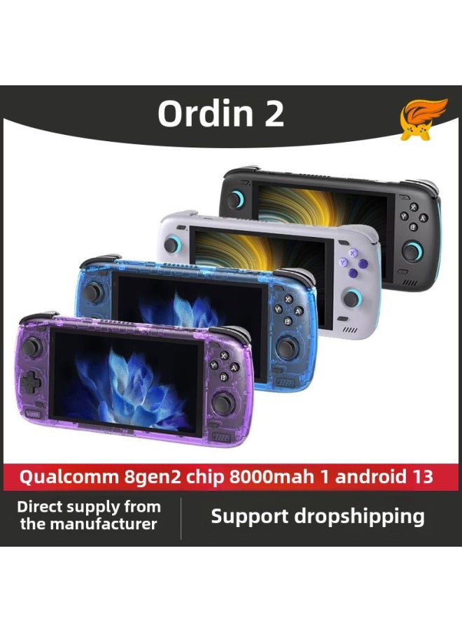 Odin 2 Generation Handheld Odin2 Game Console Android Handheld Qualcomm 8gen2 Open Source Handheld Support Hand Travel Streaming-Product Color:12+256G-Model:Odin 2 Black