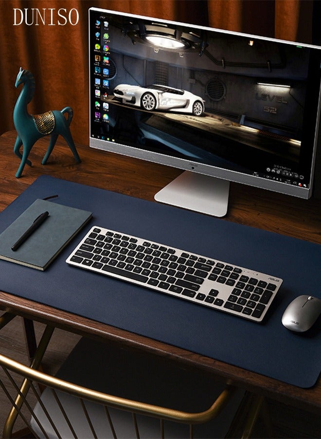 DUNISO - Leather Desk Pad Protector Office Desk Mat Large Mouse Pad,Non-Slip Leather Desk Blotter Laptop Desk Pad,Waterproof Desk Writing Pad for Office and Home - Image 1