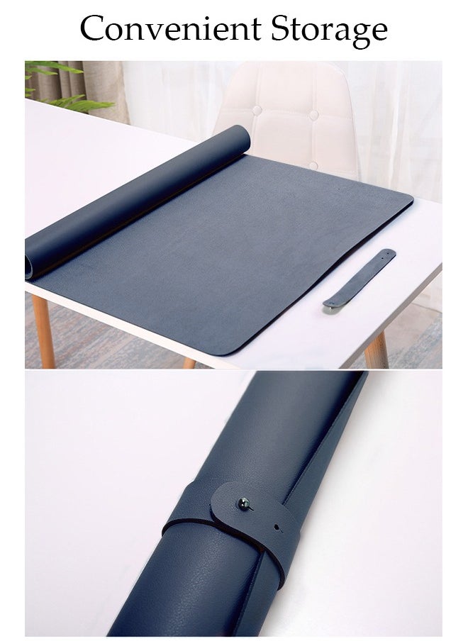 DUNISO - Leather Desk Pad Protector Office Desk Mat Large Mouse Pad,Non-Slip Leather Desk Blotter Laptop Desk Pad,Waterproof Desk Writing Pad for Office and Home - Image 1