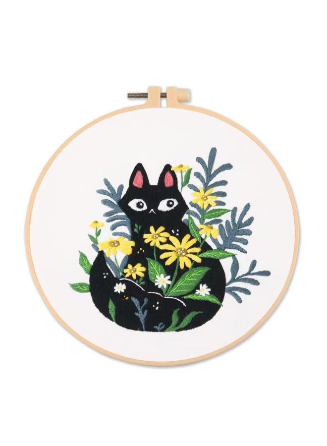 New cat embroidery kit material package - Image 1
