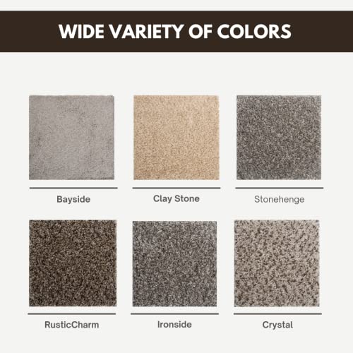 SMART SQUARES THE SIMPLE FLOORING SOLUTION Smart Squares in A Snap Premium Made in The USA Carpet Tiles 18x18 Inch, Soft Padded, Seamless Appearance, Peel and Stick for Easy DIY Installation (10 Tiles - 22.5 Sq Ft, 708 Claystone) - Image 5