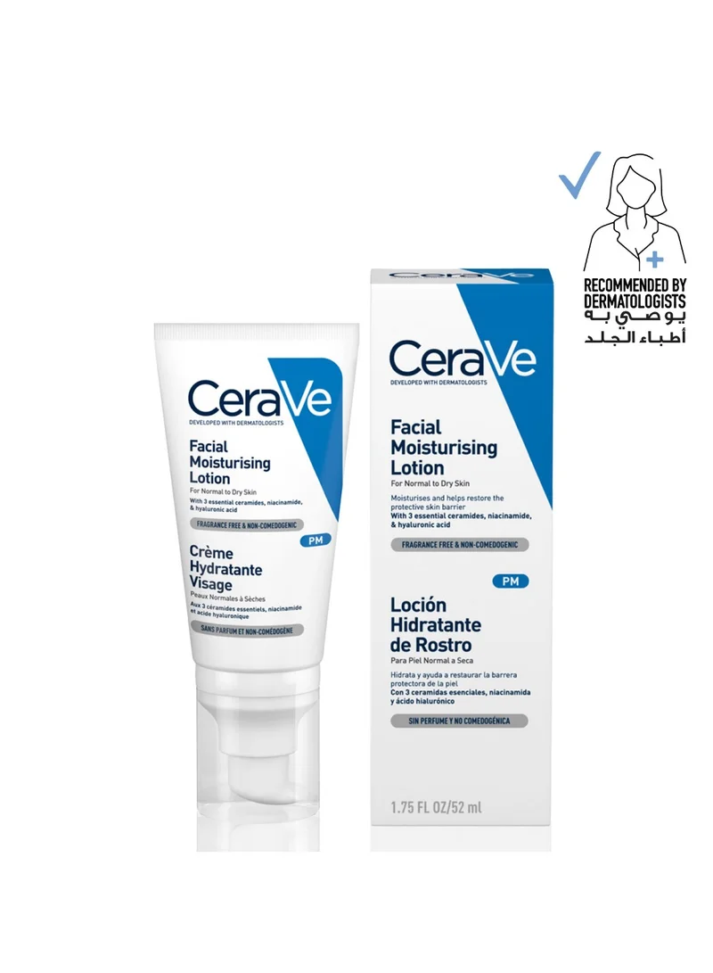 CeraVe Cerave PM Facial Moisturizing Lotion Night Cream with Hyaluronic Acid 52Ml