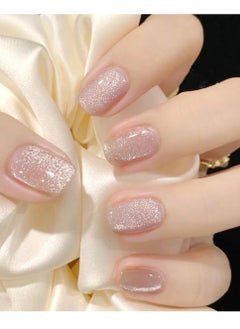 SYNSYB 24-Piece Short Square Press-on Toenails:Acrylic Fake Nails ,toe fake nails for Seamless Fit  - Image 1