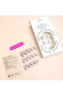 SYNSYB 24-Piece Short Square Press-on Toenails:Acrylic Fake Nails ,toe fake nails for Seamless Fit  - Image 4