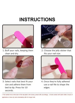 SYNSYB 24-Piece Short Square Press-on Toenails:Acrylic Fake Nails ,toe fake nails for Seamless Fit  - Image 5