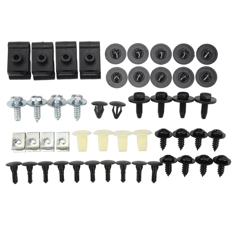 40PCS Undertray Clips Screws Compact Shockproof Engine Under Cover Splash Shield Guard Body Bolts Replacement For Avensis - Image 1