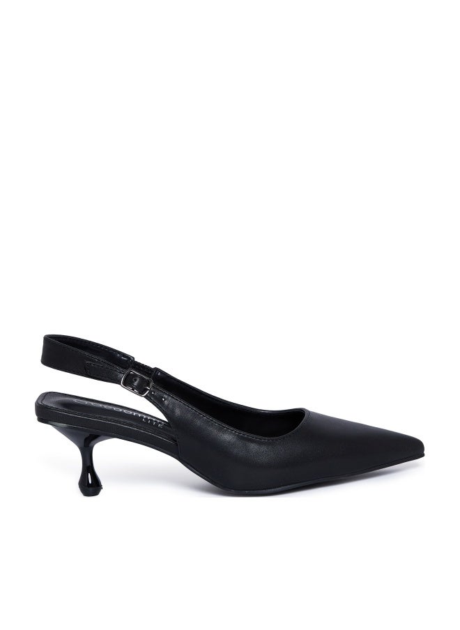 GEOOMNII Mid Heel Mules for Women – Stylish Slip-On closed-toe slingback heels with Comfortable Block Heel - Image 1