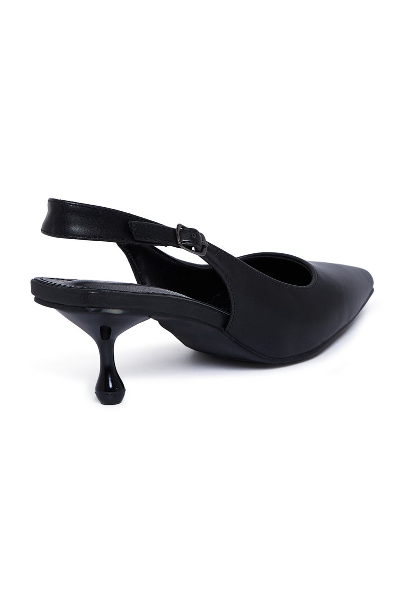 GEOOMNII Mid Heel Mules for Women – Stylish Slip-On closed-toe slingback heels with Comfortable Block Heel - Image 3