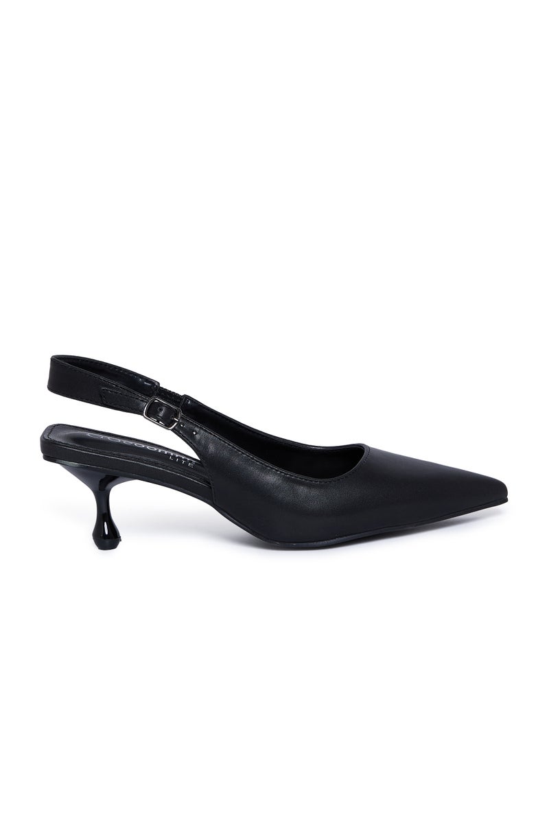 GEOOMNII Mid Heel Mules for Women – Stylish Slip-On closed-toe slingback heels with Comfortable Block Heel - Image 2