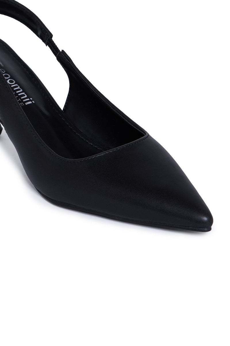 GEOOMNII Mid Heel Mules for Women – Stylish Slip-On closed-toe slingback heels with Comfortable Block Heel - Image 4