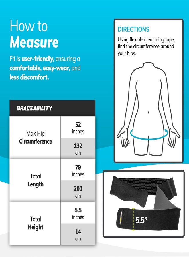BraceAbility Hip Support Groin Brace - Hamstring Compression Wrap for Sciatica Pain Relief, Labral Tear, Thigh, Groin Pull - Sciatica Hip Brace for Men or Women (One Size) - Image 2