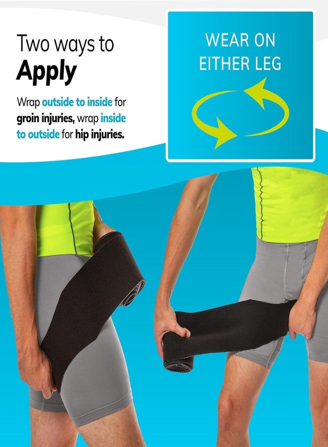 BraceAbility Hip Support Groin Brace - Hamstring Compression Wrap for Sciatica Pain Relief, Labral Tear, Thigh, Groin Pull - Sciatica Hip Brace for Men or Women (One Size) - Image 4