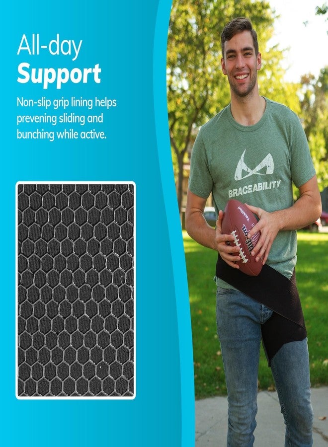 BraceAbility Hip Support Groin Brace - Hamstring Compression Wrap for Sciatica Pain Relief, Labral Tear, Thigh, Groin Pull - Sciatica Hip Brace for Men or Women (One Size) - Image 5