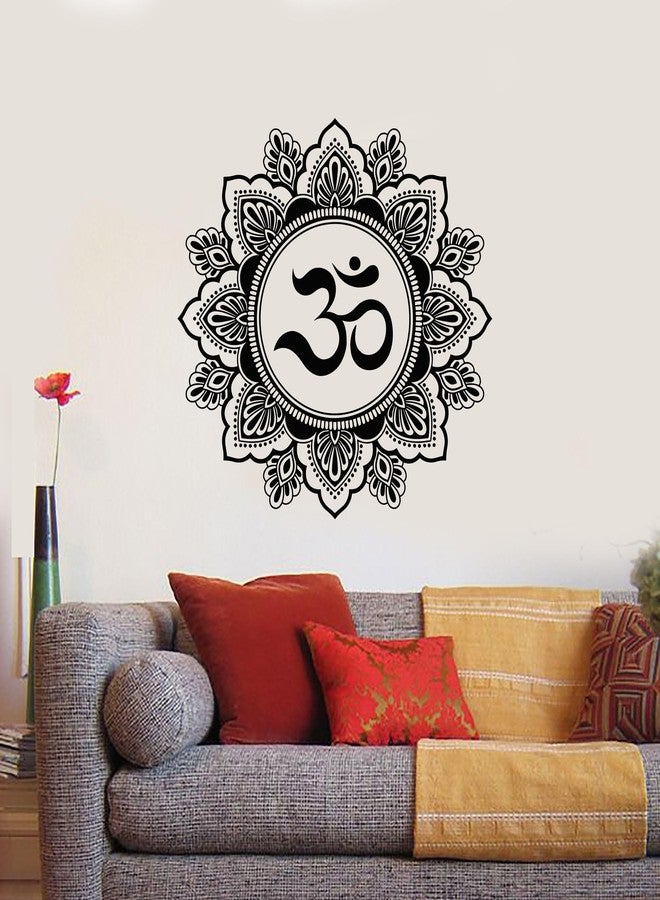 SnappySticker ملصق جداري سنابي ستيكر ماندالا يوغا لغرفة النوم، غرفة المعيشة، المكتب؟ ملصق جداري كبير قابل للإزالة ومقاوم للماء من الفينيل؟ ملصق ديكور منزلي، المقاس: 27 × 27 - Image 1