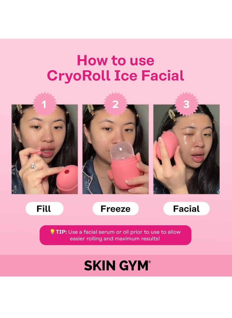 SKIN GYM Skin Gym Ice Roller for Face, Depuffing & Cooling Tool, Minimizes Pores & Soothes Skin, Cold Therapy for Glowing Complexion  - Image 4