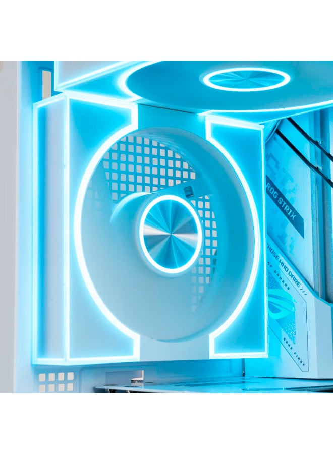 Pado G16 Anti-leaf White 12cm Case Fan, Hidden Screws/argb/5v3-pin Rgb Sync/pwm Speed Control Temperature Regulation Quiet/lubricated Bearing/standard Shock-absorbing Pad - Image 1