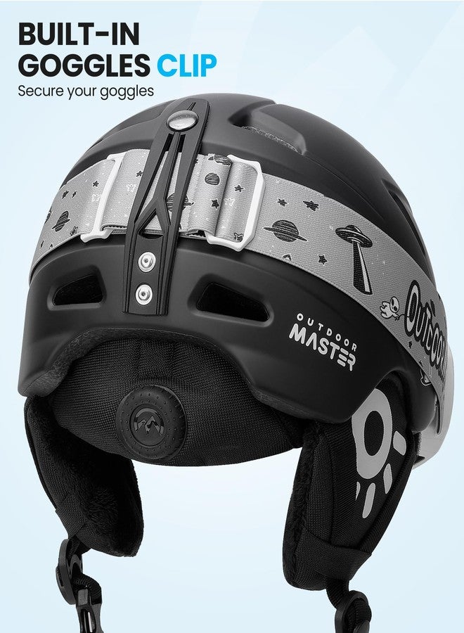 OutdoorMaster Anoa Kids Ski Helmet & Goggles Set - Adjustable Snow Helmet with Protective Goggles - Certified Snow Sports Helmets for Boys, Girls & Youth - Black, XS - Image 5