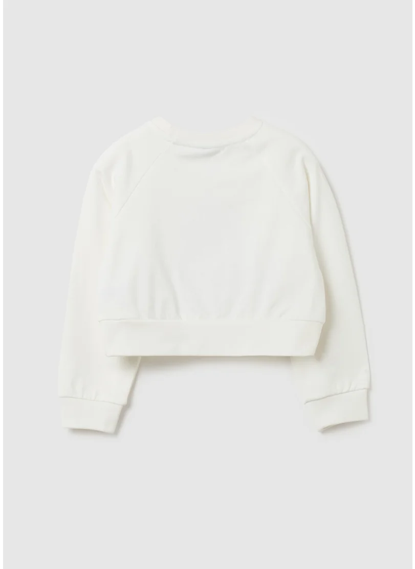 Ovs Cropped-fit sweatshirt with Hello Kitty print