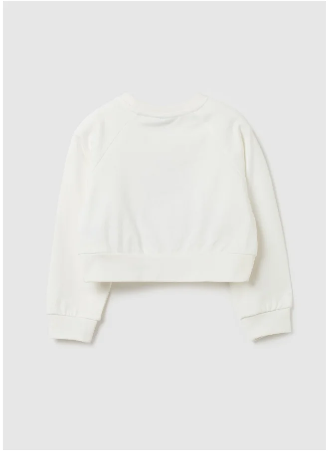 Ovs Cropped-fit sweatshirt with Hello Kitty print