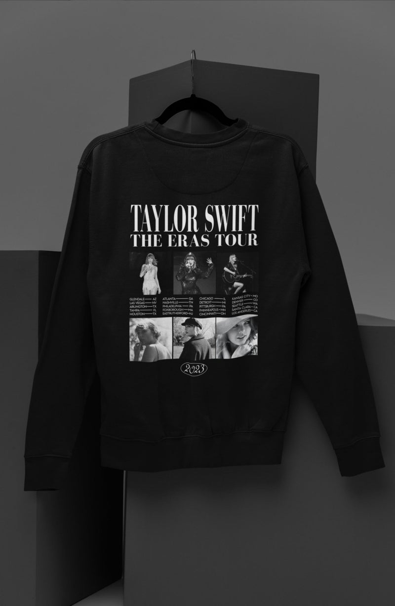 Fuddy Moda Unisex Taylor Swift Eras Tour Back Printed Hoodless Sweatshirt, Oversize Taylor Printed Sweat - Image 4