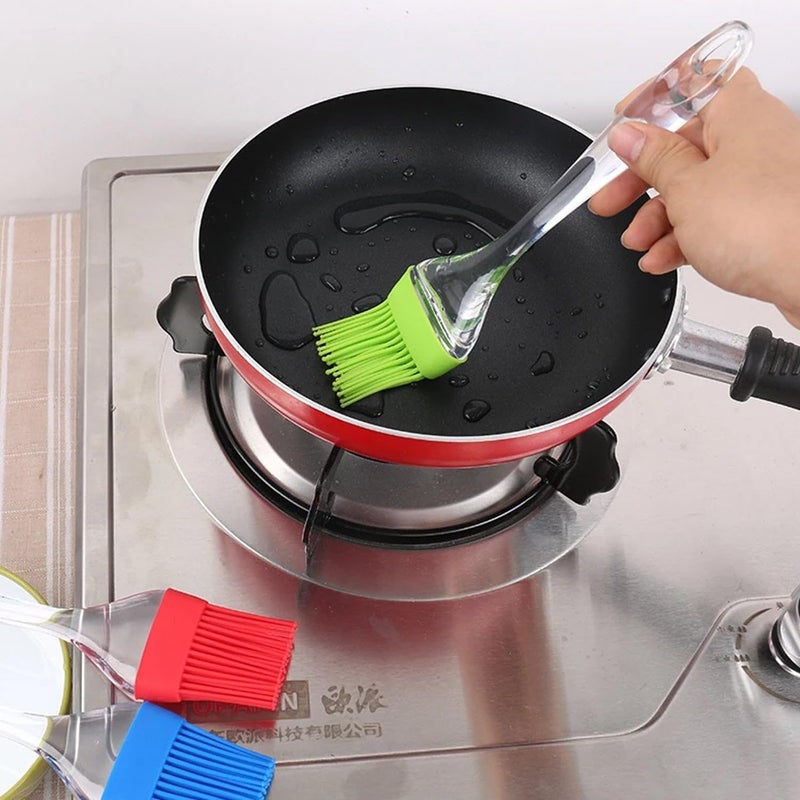 Oblivion Kitchen square roaster barbecue grill with wooden handle and silicone spatula and pastry brush set for cake mixing baking grilling roasting and oiling perfect combo for home and outdoor use - Image 5