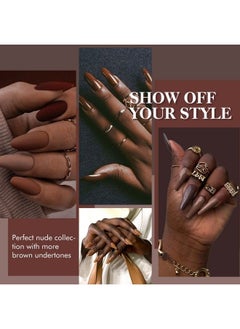 gelike ec Brown Gel Nail Polish Set Nude Brown Gel Polish 2023 Gel Nail Polish Colors Neutral Nail Polish Kit Soak Off Gel Polish Nail Art Diy Gift For Girls Women  - Image 4