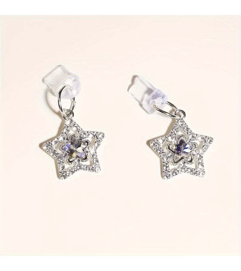 Phone Dust Plug With Blue Hollow Rhinestone Star Pendant For Android - Image 4