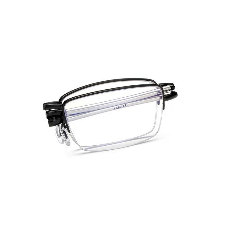 Half-Frame Reading Glasses, Smart Zoom, Anti-Blue Light Glasses, Foldable, Portable, High-End Reading Glasses for Men and Women, Wholesale, Metal Material - Image 4