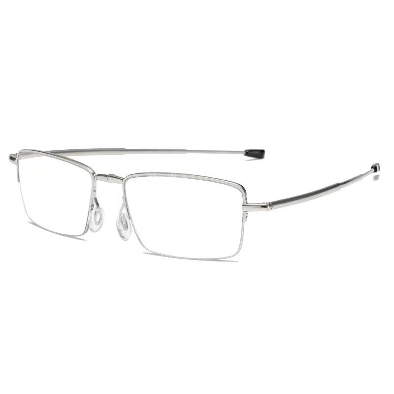 Half-Frame Reading Glasses, Smart Zoom, Anti-Blue Light Glasses, Foldable, Portable, High-End Reading Glasses for Men and Women, Wholesale, Metal Material - Image 5