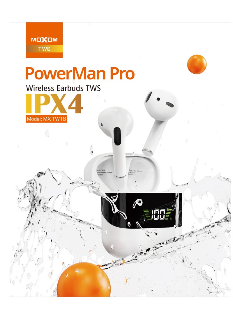 موكسوم - سماعات بلوتوث MX-TW18 TWS متعددة الألوان - Image 1