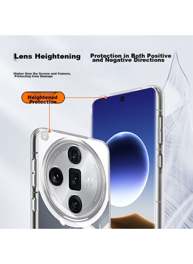 Koolife Phone Case For Oppo Findx7ultra, Protective Cover For Findx7ultra, Full Lens Protection, Simple Skin-friendly Transparent Soft Case, Fingerprint-resistant Outer Shell - Image 3