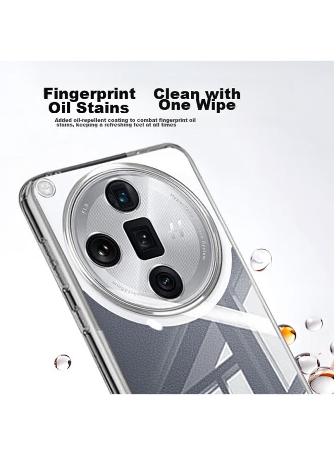 Koolife Phone Case For Oppo Findx7ultra, Protective Cover For Findx7ultra, Full Lens Protection, Simple Skin-friendly Transparent Soft Case, Fingerprint-resistant Outer Shell - Image 5