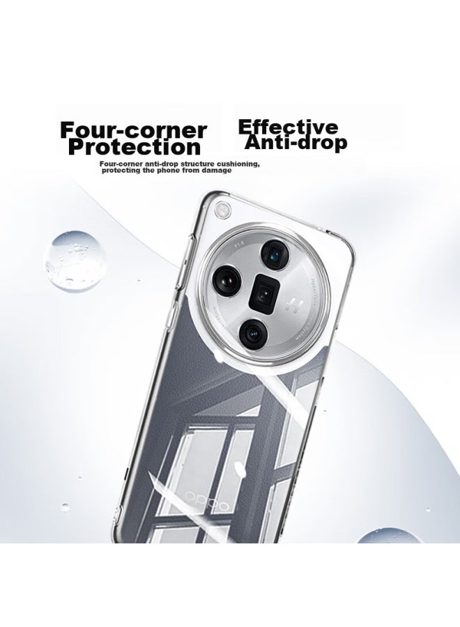 Koolife Phone Case For Oppo Findx7ultra, Protective Cover For Findx7ultra, Full Lens Protection, Simple Skin-friendly Transparent Soft Case, Fingerprint-resistant Outer Shell - Image 2