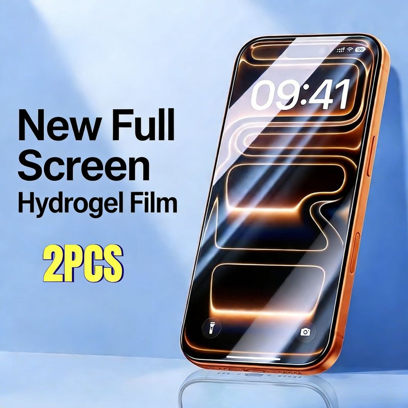 For iPhone 11 12 13 14 15 16 17 Pro Max Mini 2 Pack Self Healing Screen Protector Ultra Thin HD - Image 1