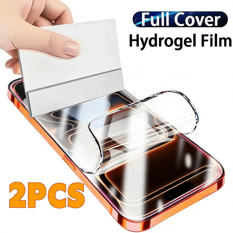 For iPhone 11 12 13 14 15 16 17 Pro Max Mini 2 Pack Self Healing Screen Protector Ultra Thin HD - Image 2