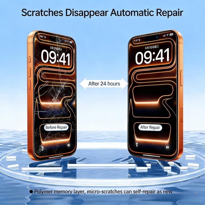 For iPhone 11 12 13 14 15 16 17 Pro Max Mini 2 Pack Self Healing Screen Protector Ultra Thin HD - Image 3