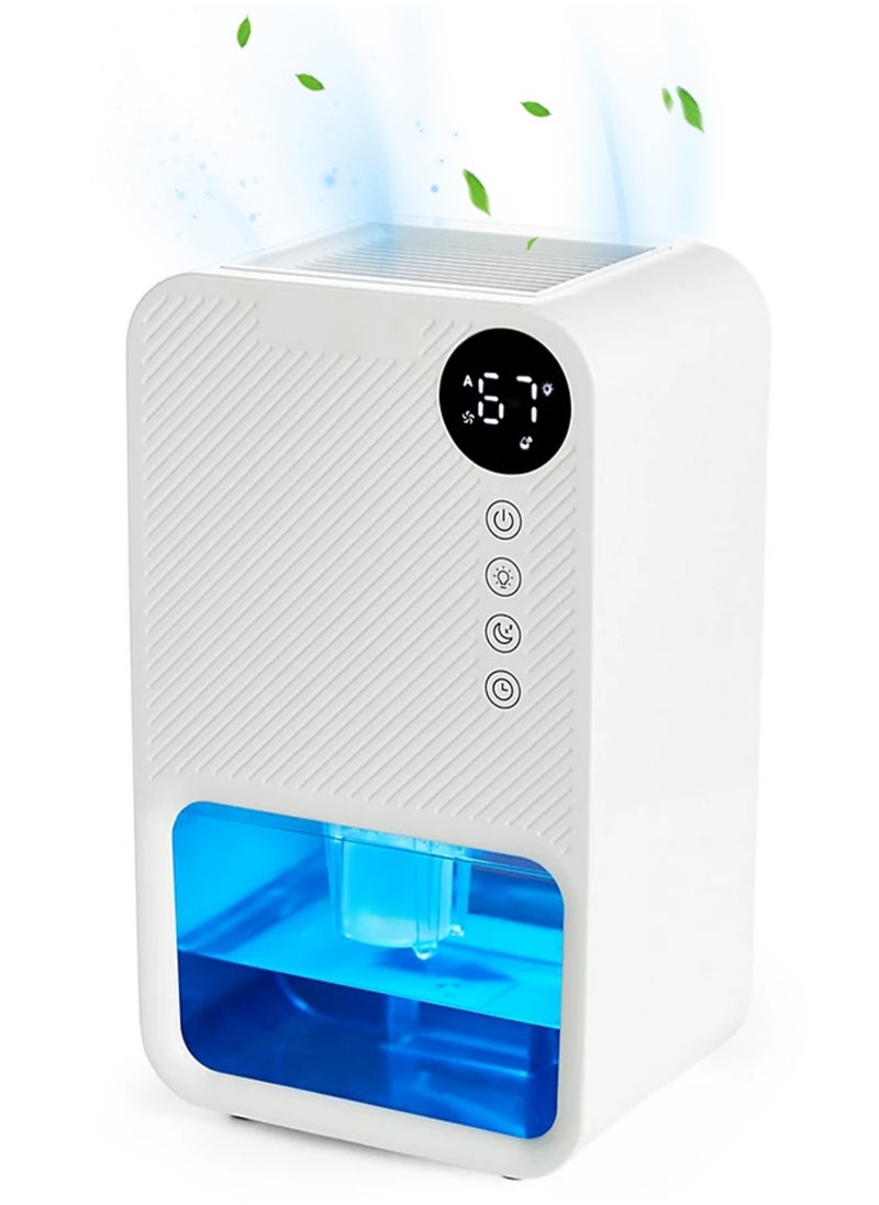 TDOO Dehumidifier 1100ml, 24 Hr Timer, Night Mode, Coloured Tank, Quiet, 20 m² Room Dehumidifier, Auto Shut-Off, for Damp/Condensation, Mould/Smell Control in Wardrobe, Bathroom, Bedroom, RV  - Image 1