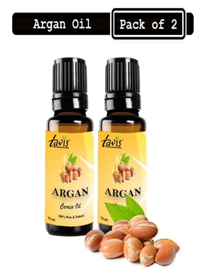 Tavis Argan Oil for Skin, Dry & Fizzy Hair | Cold Pressed | Moisturizing | Anti-Ageing | Pack of 2 (20 ml) - Image 3