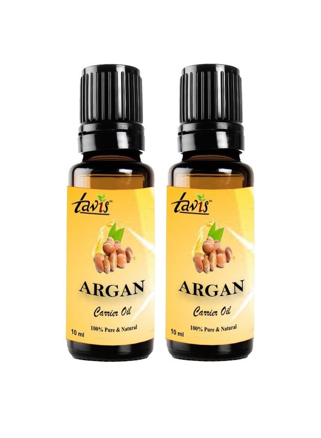 Tavis Argan Oil for Skin, Dry & Fizzy Hair | Cold Pressed | Moisturizing | Anti-Ageing | Pack of 2 (20 ml) - Image 1