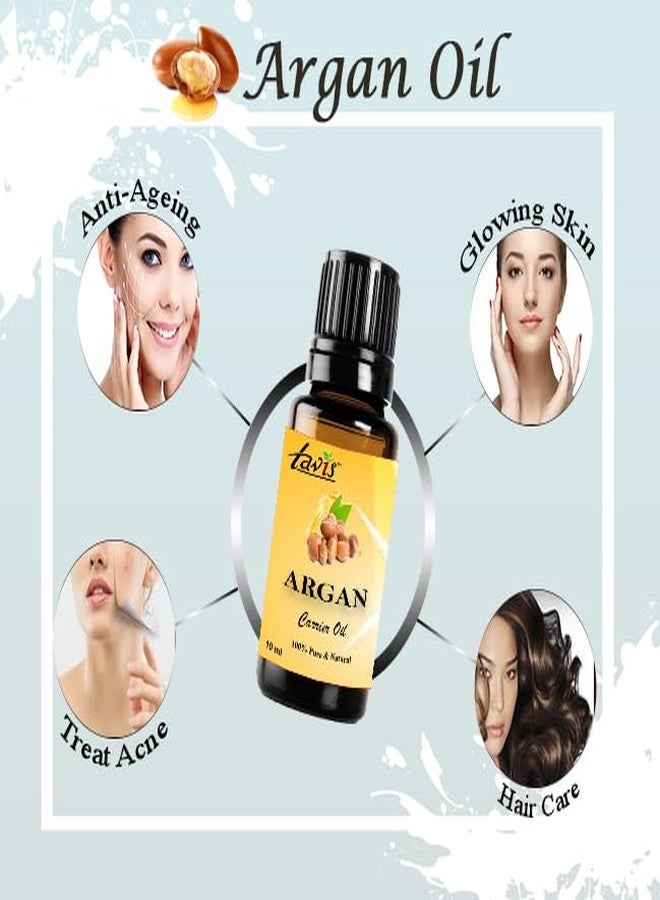 Tavis Argan Oil for Skin, Dry & Fizzy Hair | Cold Pressed | Moisturizing | Anti-Ageing | Pack of 2 (20 ml) - Image 5