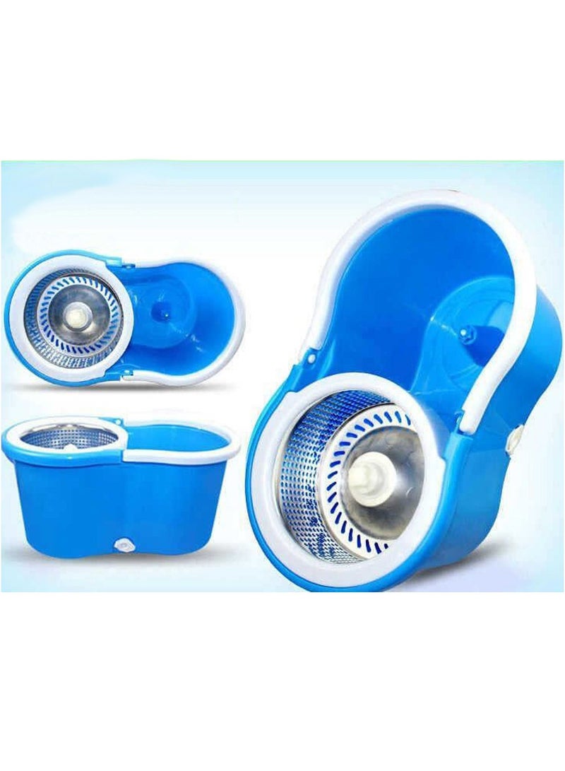 DubaiGallery 360° Steeliness Steel  Spin Round Mop, Steel Centre with a Bucket Blue. - Image 3