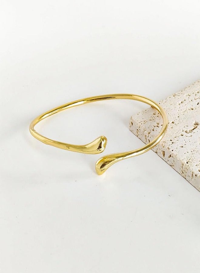 Aaishwarya Gold Plated Adjustable Upper Arm Cuff Bracelet | Flexible Elegant Armlets | Anti-Tarnish Jewels | Gift for Women and Girls | Statement Jewelry | Boho Beach Accessory - Image 5