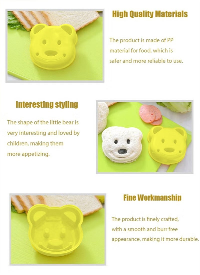 Generic 3 Pack  Sandwich Cutter and Sealer, Uncrustable Sandwich Maker, Cut and Seal, Lunchbox and Bento Box Bear Shape Sandwich Cutter and Sealer for Kids,Bread Biscuit Device Cake Mold DIY Mold Cutter  - Image 5