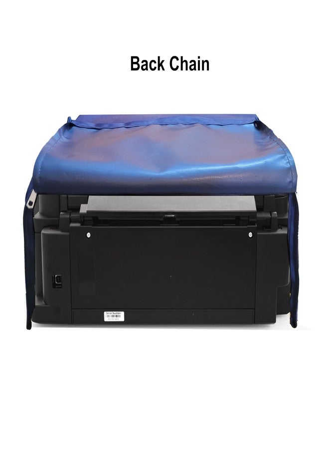 Protectio Premium chain Printer Cover for Epson L3210 / L3215 / L3216 / L3250 / L3252 / L3256 Printer, Color - Blue/ front and back zipper/ dustproof / washable - Image 2
